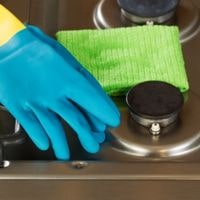 how to get burnt plastic off stovetop