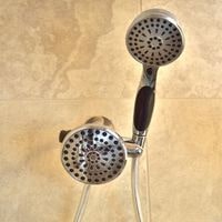 how to use a handheld showerhead with an on off switch