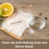Clean Up with Baking Soda and Warm Water