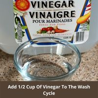 add 0.5 cup of vinegar to the wash cycle