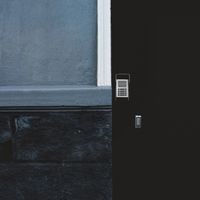 black front door colors for blue house