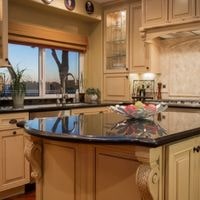 cabinets colors with black granite countertops