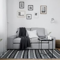 different ways to place a rug under a sectional sofa