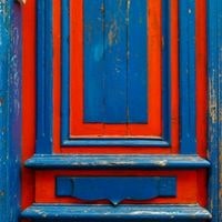 red front door colors for blue house