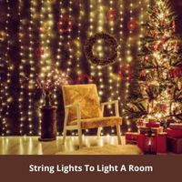 string lights to light a room