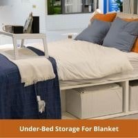 under-bed storage for blankets