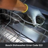 bosch dishwasher error code e22