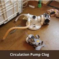 circulation pump clog
