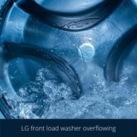 lg front load washer overflowing