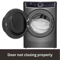 Electrolux front load washer door not closing properly