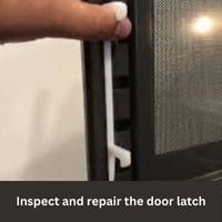 Inspect and repair the door latch