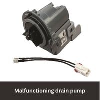 Malfunctioning drain pump