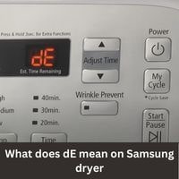 What does dE mean on Samsung dryer 2023